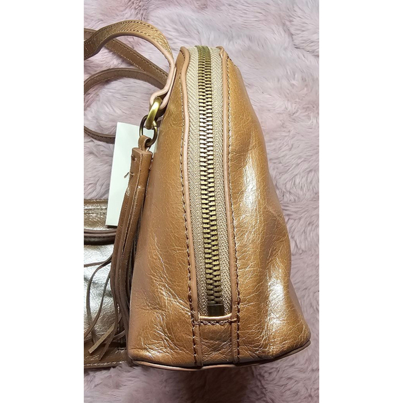 NWOT Nash Calfskin Leather Crossbody Bag & Wallet - Metallic Pink Gold - Picture 7 of 11